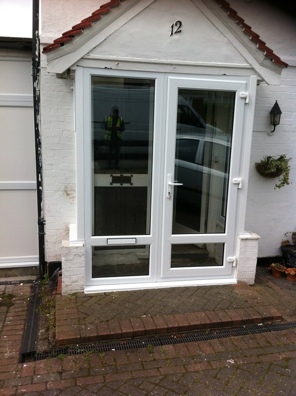 uPVC French doors fitted as front entrance in Bletchley